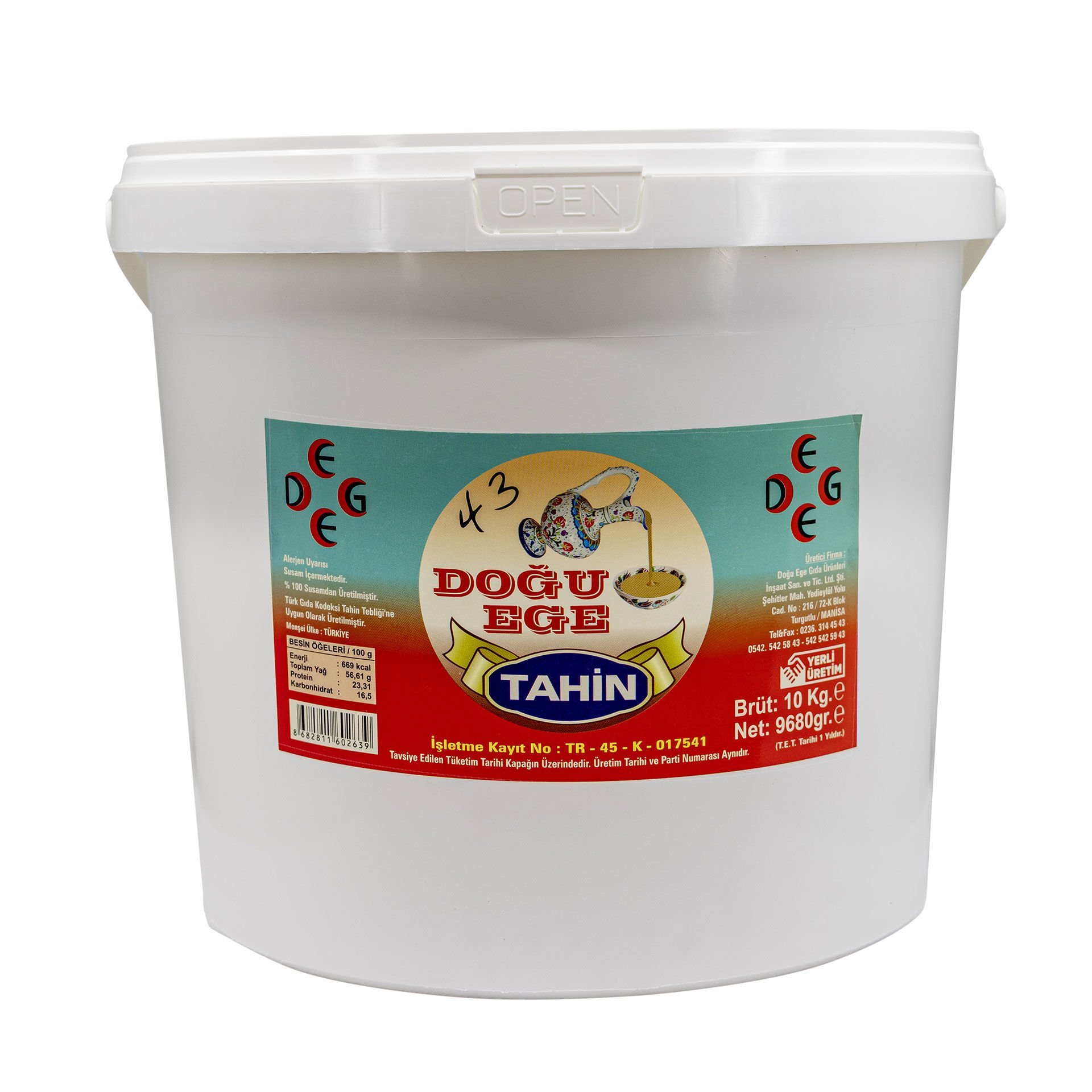 DOĞU EGE TAHİN (ÇİFTE KAVRULMUŞ) Brüt 10 Kg