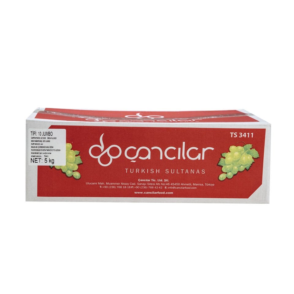TİP 10 JUMBO ÇANCILAR TURKISH SULTANAS (MANİSA SULTANİ KURU ÜZÜM) - 5 Kg