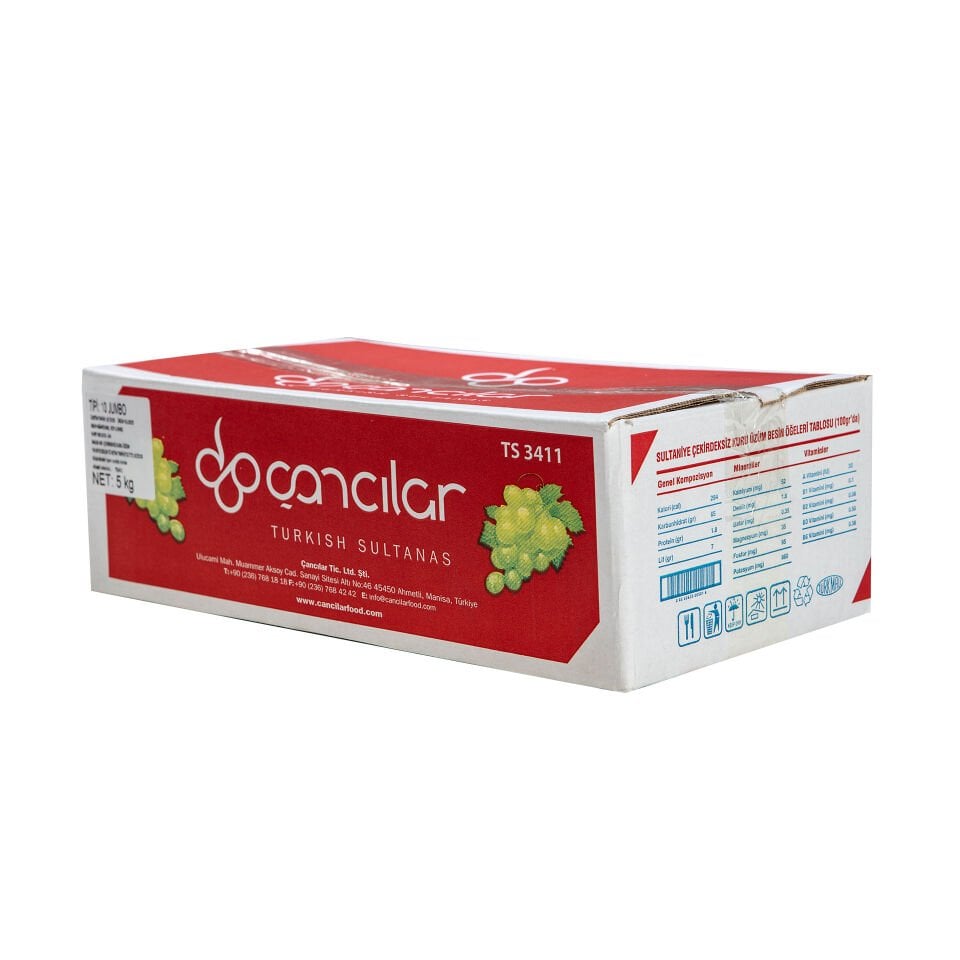 TİP 10 JUMBO ÇANCILAR TURKISH SULTANAS (MANİSA SULTANİ KURU ÜZÜM) - 5 Kg