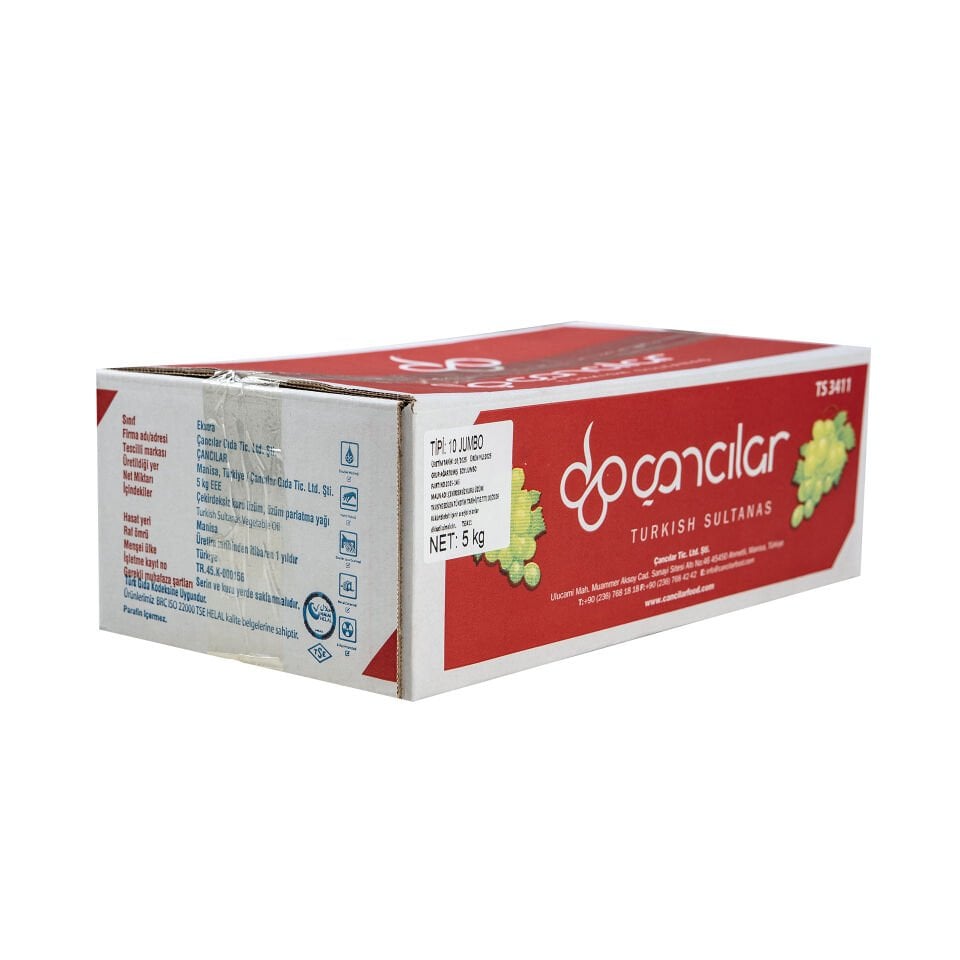 TİP 10 JUMBO ÇANCILAR TURKISH SULTANAS (MANİSA SULTANİ KURU ÜZÜM) - 5 Kg